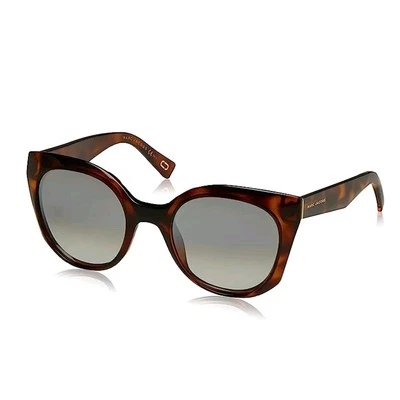 Óculos de sol MARC JACOBS 196/S 086IC Havana escura 52-22-135 cinza espelho lente prata - Imagem 1 de 3