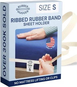 RUBBER HUGGER Bed Sheet Straps 38" x 75" - Small, Twin & Full - Small -  - Picture 1 of 9