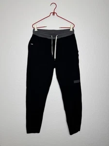 Vuori Balboa Pants Mens M Black Performance Joggers Cotton Stretch Tapered Leg - Picture 1 of 16