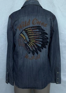 Double D Ranch Jeanshemd S Indianer Indianer Häuptling Western Wild Ones USA - Bild 1 von 11