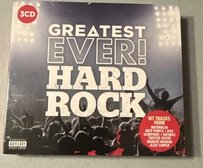 Greatest Ever Hard Rock by Various CD, 2023. 3CD Set. Megadeth, Motorhead, Kiss - Image 1 of 4