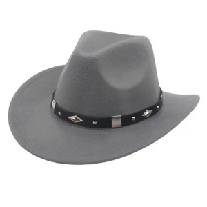 Gray Western Cowboy, Cowgirl Hat, Silver Diamond Band – Unisex Rodeo Hat - Picture 1 of 3
