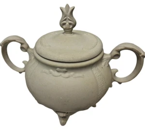 Loma Ceramic Bisque Ready To Paint Vintage 1970s Sugar Bowl with Lid - Picture 1 of 11
