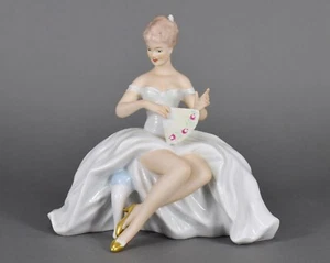 Wallendorf Dame mit Fächer Figur figure porzellan porcelain - Bild 1 von 6