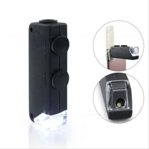 Mini Microscopio de Bolsillo Joyero 60X Ajustable Portátil Zoom Lupa LED - Imagen 1 de 10
