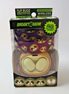 Sloth! - Gadget Gear Flip Budz Animal Head Earbuds with Case and Lanyard Cute - Picture 1 of 4