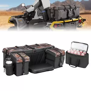 Upgraded ATV Rear Seat Bag Cargo Storage Bag w/Cushion Cooler Padded Bottom Bags - Picture 1 of 8