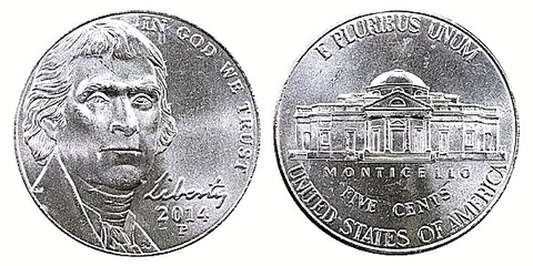 2014 P  D  JEFFERSON NICKEL GEM UNCIRCULATED Coins From Rolls 2 COINS Cover