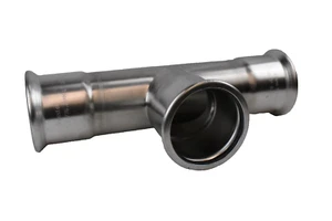 Maglietta in acciaio inox Evans Presslok LT 30556 3"" OD 316 L sanitaria - Foto 1 di 3