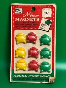 Vintage Rare NOS Memo Magnete 9 Kettle Plastic Refrigerator Magnete JAPAN 1960's - Bild 1 von 5