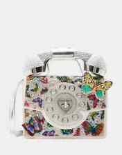 Betsey Johnson Kitsch Silver Butterfly Phone Crossbody Bag New Sealed