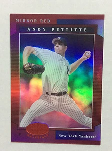2001 LEAF CERTIFIED MATERIALS ANDY PETTITTE MIRROR RED CARD #108 #71/75 NICE  - Picture 1 of 2