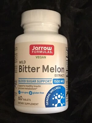 Extracto de melón amargo salvaje Jarrow Formulas 1.500 mg 60 comprimidos 08/25 NUEVO SELLADO Foto 1 de 3