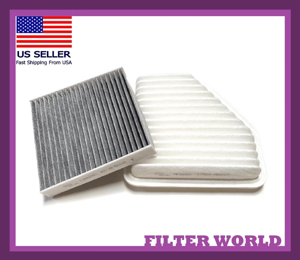 Engine + Carbon Cabin Air Filter For ES350 2007-12 Toyota RAV4 2006-12 US Seller - Image 1 of 1