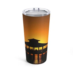 Coffee Tumbler Travel Mug Fort Myers Pier Florida Travel mug Insulated Tumbler - Picture 1 of 5