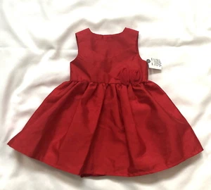 Carters Just One You ~ Red Satin Holiday Valentine Dress ~ Baby Infant Sz 6 Mo - Picture 1 of 4