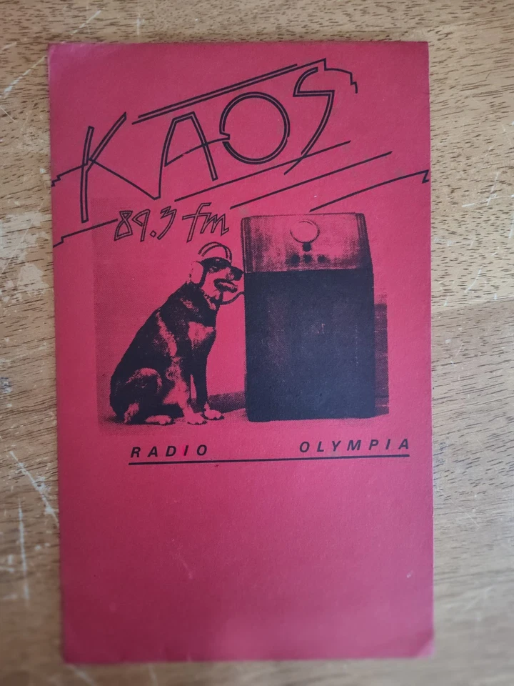 POSTER 8.5X14 KAOS 89.3 FM RADIO OLYMPIA WASHINGTON - Image 1 of 1