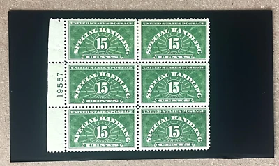 U.S. #QE2 Mint VF NH Plate # Block 6     Catalog $135.00 - Image 1 of 2