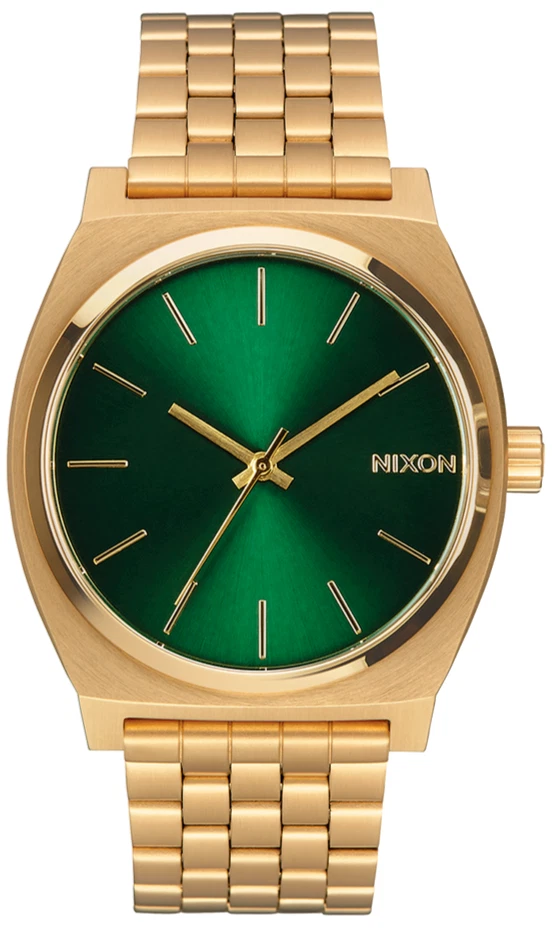 Nixon Time Teller A045-1919-00 Gold Green Dial Stainless Steel Watch 100M Quartz - Image 1 of 1