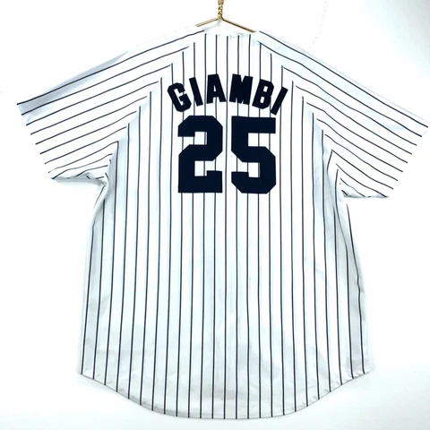 Vintage New York Yankees Jason Giambi #25 Russell Athletic Jersey Size 2XL White Cover