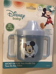 Baby Sippy Cup Mickey Mouse Blue Toddler Training Cup - Picture 1 of 4