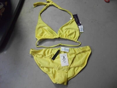 Traje de baño bikini NUEVO CON ETIQUETAS CLÁSICO VINTAGE RALPH LAUREN AMARILLO TALLA 10 SOLO 1 EN EBAY Foto 1 de 4