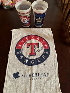 Texas Rangers Stadium Cups And Towel Vintage - Picture 1 of 1