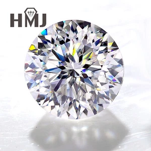 HMJ 0.5-3ct Real Moissanite Stone Plum Blossom Cut D Color Certified GRA Jewelry - Picture 1 of 22