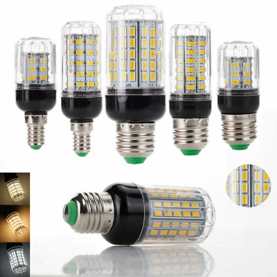 LED Corn Bulb E27 E14 E12 E26 B22 24-108LEDs Light Lamps 110V 220V DC 12V 24V KC - Image 1 of 4