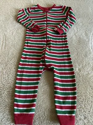 Pijama Hatley masculino listrado vermelho branco verde confortável manga longa 18-24 meses - Imagem 1 de 4