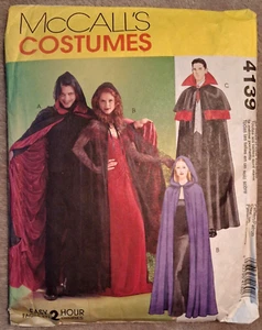 McCALLS COSTUME SEWING PATTERN - UNISEX CAPES - Size SMALL-MEDIUM-X-LARGE - NEW - Picture 1 of 1