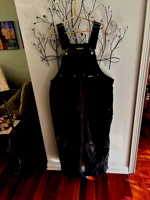 Men's Walls Blizzard Pruf Insulated Bib Overalls Black Carpenter Bib Size 2XL - Image 1 of 4