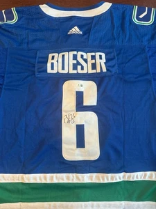 Brock Boeser Autographed Signed Jersey Vancouver Canucks Beckett COA - Picture 1 of 6