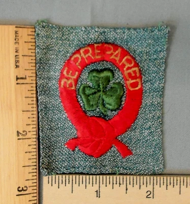 1930s Irish Girl Guides Tenderfoot Badge Early Cloth Be Prepared Patch - Image 1 of 2
