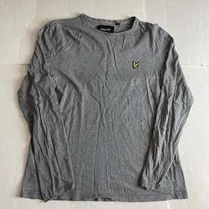 Lyle & Scott Mens Grey Long Sleeve T Shirt Size M - Picture 1 of 7