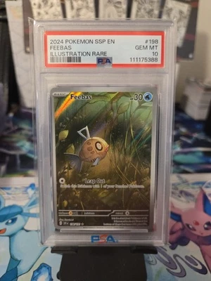 Feebas 198/191 Surging Sparks Illustration Rare PSA 10 - Image 1 of 2