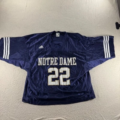 Футболка Notre Dame Fighting Irish винтажная Adidas 22 темно-синяя женская средний размер - Изображение 1 из 4