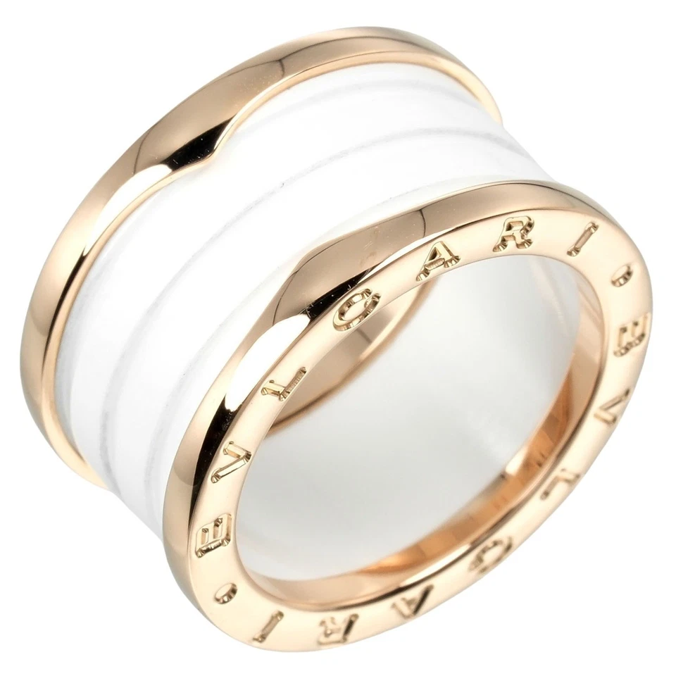 BVLGARI B.Zero1 4 bands Ring Be zero one K18 Pink Gold/ceramic #6.8(US Siz... - Image 1 of 4