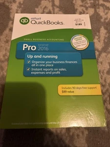 Intuit QuickBooks Desktop Pro 2016 Small Business Accounting Software Physical - Photo 1/9