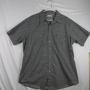 Wrangler Wrancher Hemd Herren Extra Large Black Pearl Snap Western Rodeo Print - Bild 1 von 10