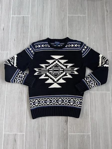 Polo Ralph Lauren Boys L 14-16 Cotton Aztec Native Pullover Crewneck Sweater - Picture 1 of 4