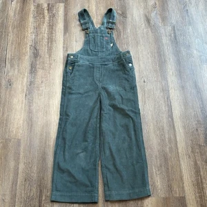 Emile et Ida Paris Green Corduroy Overalls Girls Size 8 Wide Legs Preppy - Picture 1 of 12