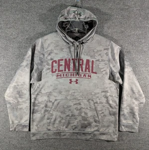 Under Armour Central Michigan Univ Chippewas CMU Hoodie Sweatshirt Mens XL - Picture 1 of 15