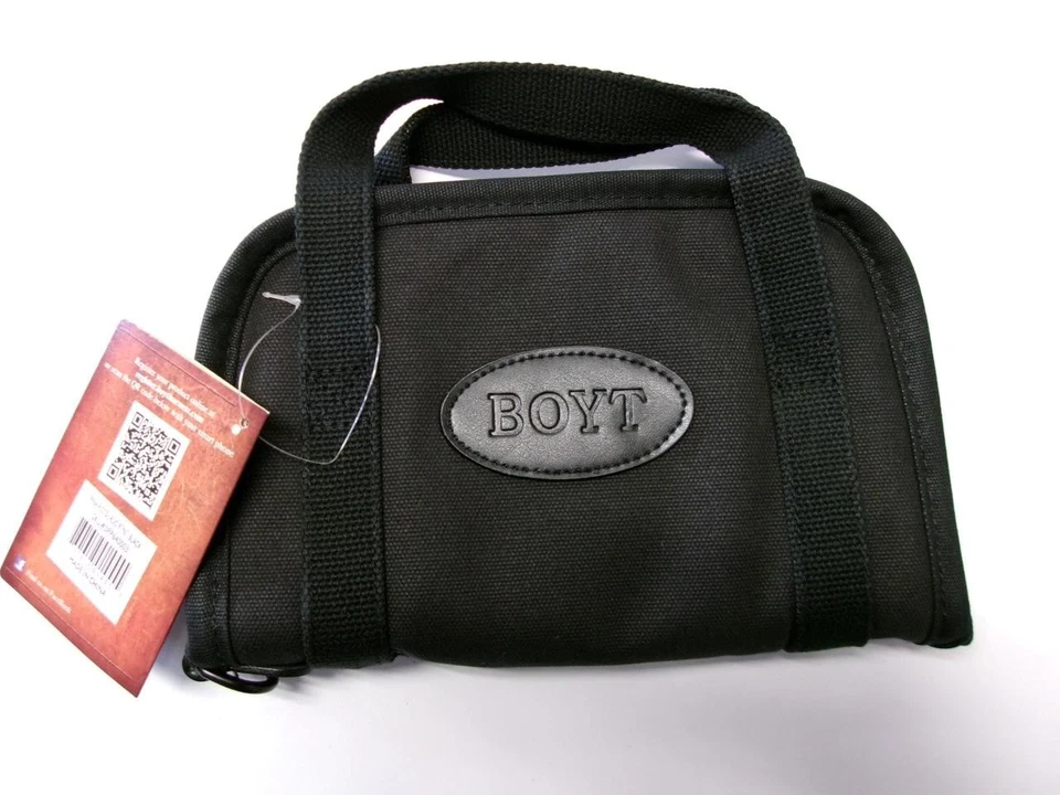 Boyt Harness 9" x 6" Black Pistol Revolver Handled Soft Gun Rug Case PP64 NEW!! - Image 1 of 3