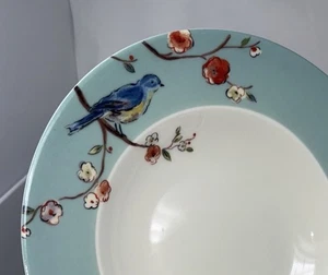 Spring Song Suppenschalen Rentner Vögel Blumen blau 9" Ziel Zuhause Kirschblüte  - Bild 1 von 8