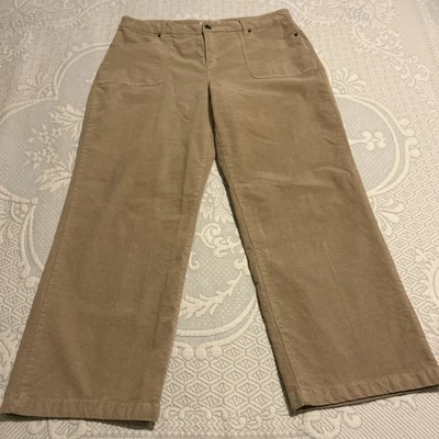 Pantalones de pana aterciopelados Coldwater Creek para mujer talla 14P pantalón spandex pierna ancha Foto 1 de 4