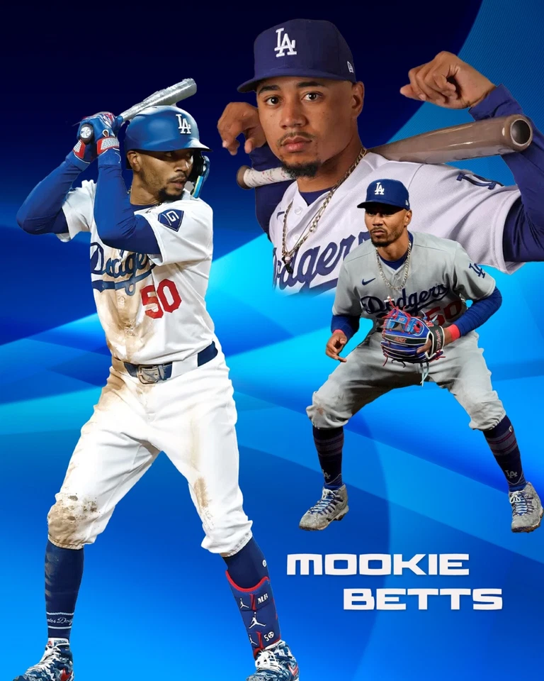Mookie Betts 8x10 Los Angeles Dodgers MLB all-star - Image 1 of 1