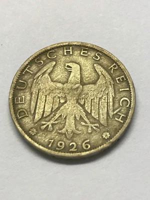 1926 A Germany 1 Reichs Mark Silver Error Die Clashes #12197 - Image 1 of 2