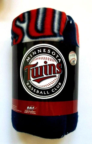 Minnesota Twins MLB Licensed Fleece Throw 40"x 50" ~ New Cover