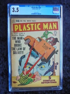 PLASTIC MAN #30 CALIDAD COMICS 1951 EDAD DE ORO CGC ¡CALIFICADO 3,5! - Imagen 1 de 2